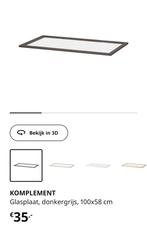 Ikea komplement paxkast glasplaat en kledingroede, Huis en Inrichting, Kasten | Kledingkasten, Ophalen, 50 tot 100 cm, Zo goed als nieuw