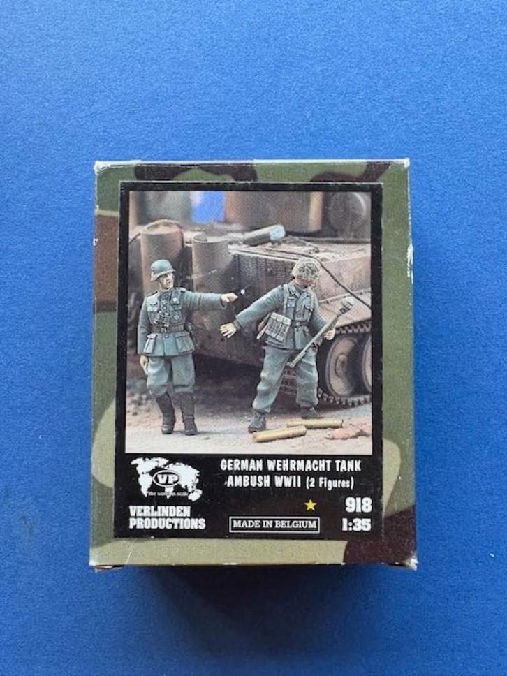 Verlinden 918 German Wehrmacht Tank Ambush 1/35 VINTAGE, Hobby en Vrije tijd, Modelbouw | Figuren en Diorama's, Nieuw, 1:35 tot 1:50