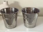 Twee wijnkoelers, leuk voor een feestje/ feestdagen, Gebruikt, Ophalen of Verzenden, Minder dan 5 flessen, Metaal