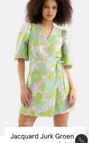 Shoeby mooi groen jacquard jurkje mt 46 NIEUW beschikbaar voor biedingen