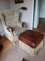 Fauteuil met hocker - Klassiek Comfort, Klassiek, 75 tot 100 cm, Zo goed als nieuw, 75 tot 100 cm