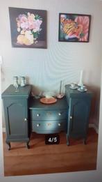 Vintage gerestylde kast (donkergroen), Huis en Inrichting, Kasten | Dressoirs, Ophalen, Zo goed als nieuw, 50 tot 75 cm, 50 tot 100 cm