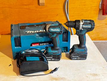 Makita 18v startersset, boormachines, accu’s en lader beschikbaar voor biedingen