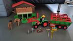Playmobil trekker met kar en stal., Ophalen, Gebruikt
