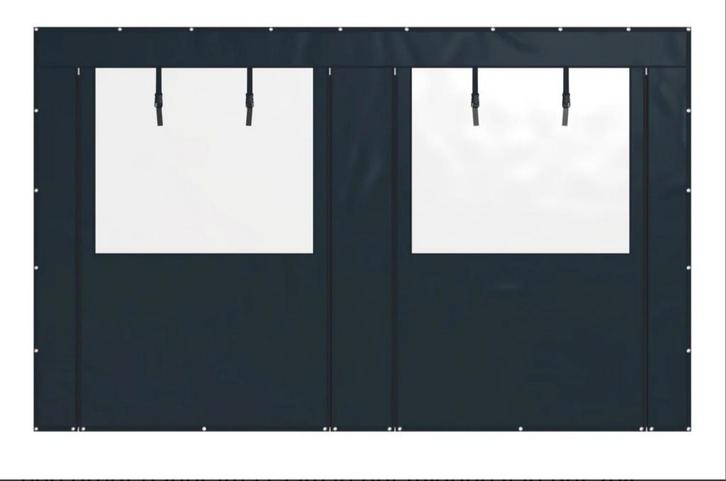 Zijwand zeil met ramen voor overkapping - 4x2.5m, Tuin en Terras, Overkappingen, Zo goed als nieuw, Veranda, Ophalen