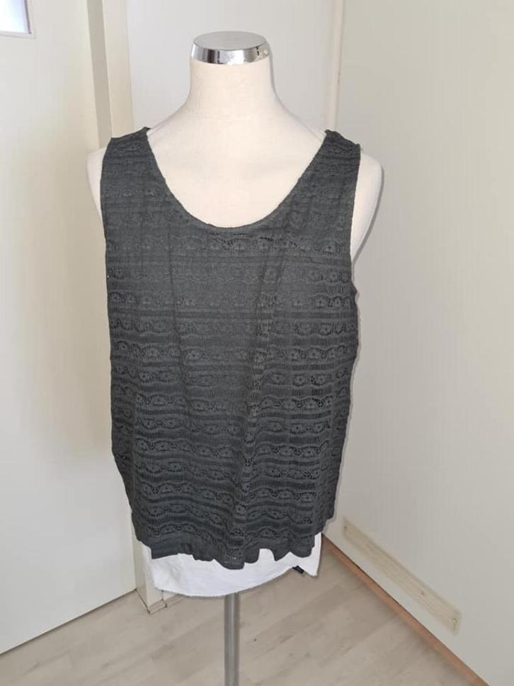 leuke top maat 44    *v24*, Kleding | Dames, Tops, Gedragen, Maat 42/44 (L), Blauw, Zonder mouw, Ophalen of Verzenden