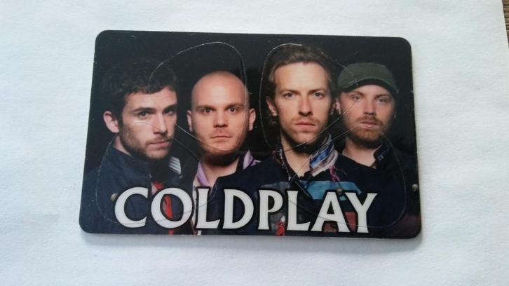 Coldplay Viva la vida gitaarplectrums picks muziek kaart, Verzamelen, Muziek, Artiesten en Beroemdheden, Zo goed als nieuw, Foto of Kaart