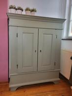 Antieke kast geverfd in mosgroen, Huis en Inrichting, Ophalen, Gebruikt, 50 tot 75 cm, 50 tot 100 cm