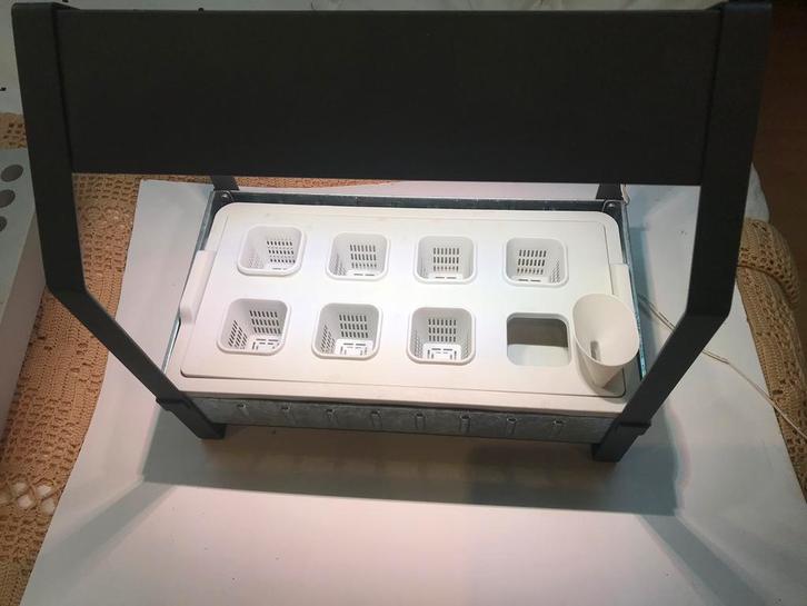 Setje voor opkweken plantjes met Ledlampje , Ikea materiaal, Tuin en Terras, Bloembakken en Plantenbakken, Zo goed als nieuw, Hout