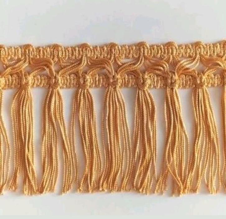 Gouden Franjes - Sinterklaas Decoratie per Meter, Huis en Inrichting, Tafelkleden, Nieuw, Rechthoek, Binnen, Ophalen of Verzenden