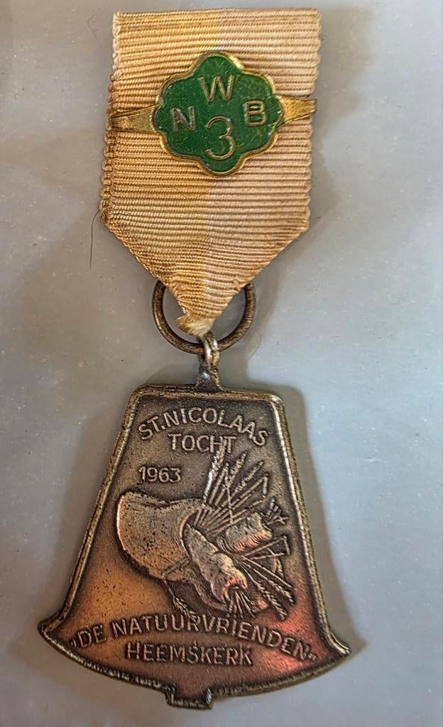 Sint Nicolaas Tocht Medaille 1963 Heemskerk, Ophalen of Verzenden