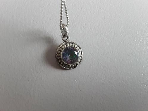 Zilveren mystic topaas hanger, Sieraden, Tassen en Uiterlijk, Kettinghangers, Zo goed als nieuw, Zilver, Zilver, Overige voorstellingen
