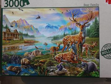 Jumbo puzzel 'Hertenfamilie'  3000 stukjes beschikbaar voor biedingen