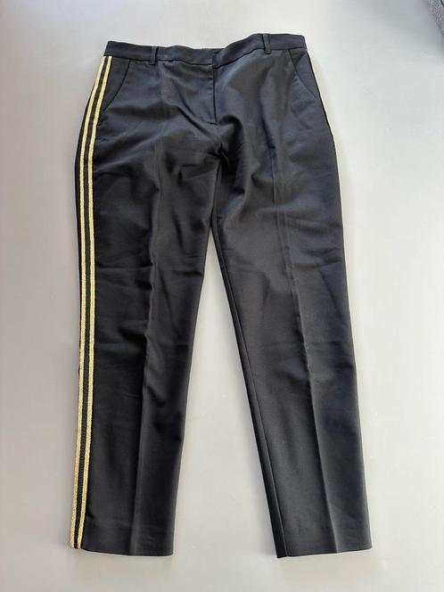 Pantalon River Island zwart met gouden streep maat 10, Kleding | Dames, Broeken en Pantalons, Zo goed als nieuw, Maat 38/40 (M)