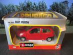 1/24 Fiat Punto - Bburago rood Mint Boxed, Hobby en Vrije tijd, Modelauto's | 1:24, Nieuw, Ophalen of Verzenden, Bburago