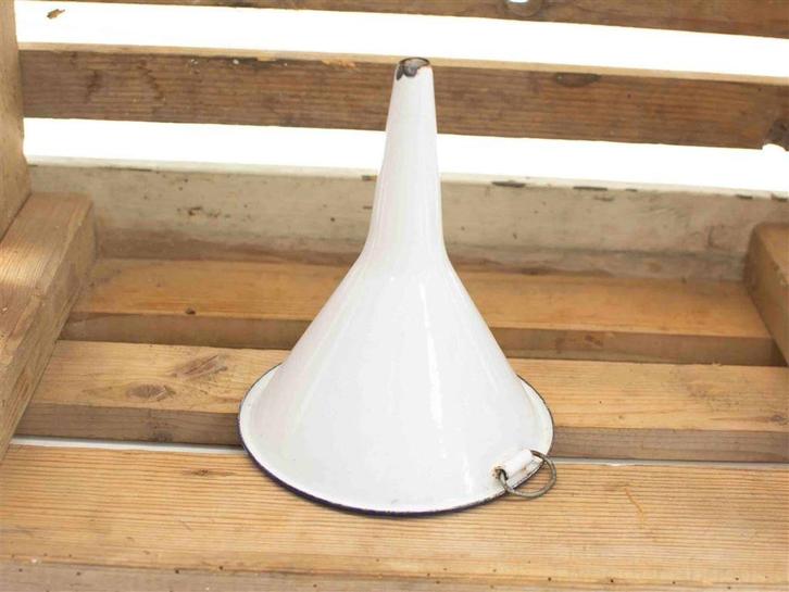 emaille witte trechter 21639, Antiek en Kunst, Antiek | Emaille, Ophalen of Verzenden