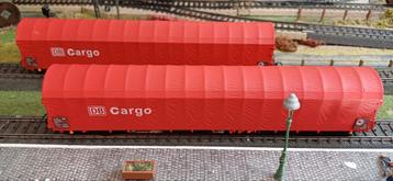2 st.Märklin 47002 H0 Zeildoekwagen Rils 652 van de DB Cargo beschikbaar voor biedingen