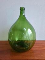 Grote groene oude gistfles vloervaas, Ophalen of Verzenden