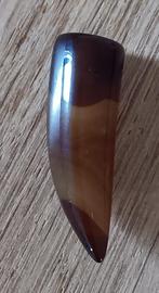 DB36 Ketting hanger bruine agaat ca. 35x12mm, Overige voorstellingen, Bruin, Verzenden, Nieuw