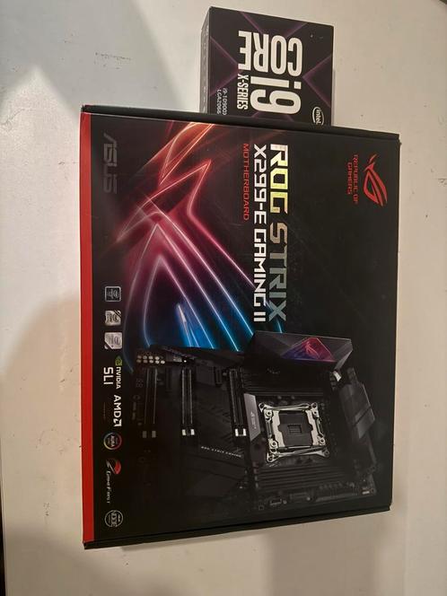 ASUS ROG STRIX X299-E Gaming II + Intel i9-10900X – UNTESTED, Computers en Software, Moederborden, Gebruikt, Intel, DDR4, Ophalen