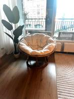 Rotan Stoel met Kussen, Ophalen, Gebruikt, Bruin, Riet of Rotan