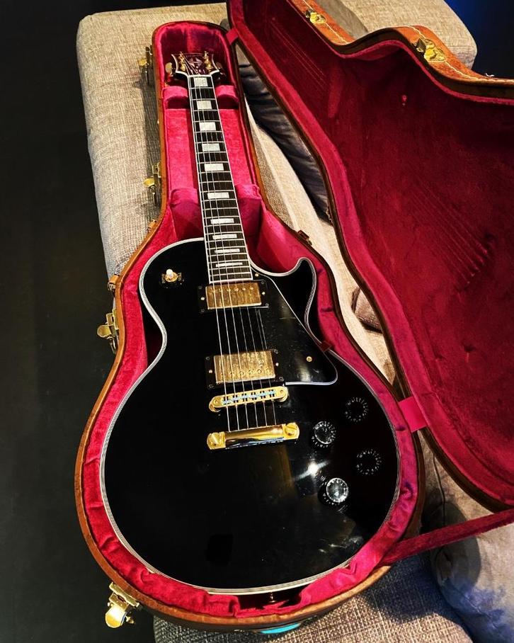 Gibson Custom Shop Les Paul Ebony TK/TR, Muziek en Instrumenten, Snaarinstrumenten | Gitaren | Elektrisch, Zo goed als nieuw, Solid body