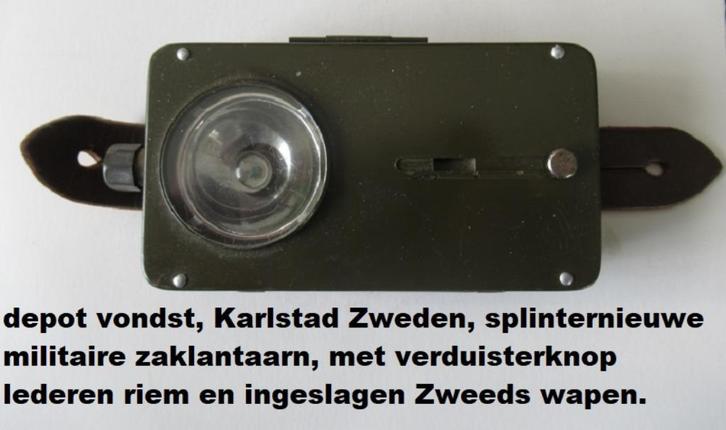 splinternieuwe ZWEEDSE militaire zaklamp, jaren 50, Verzamelen, Militaria | Algemeen, Landmacht, Overige gebieden, Ophalen of Verzenden