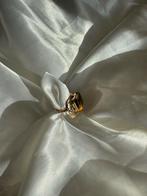 Gouden ring met tijgeroog, Ophalen of Verzenden, Dame, Goud, Kleiner dan 17