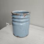 Blauwe vaas/ pot [Sia], Ophalen, Blauw, Aardewerk of Porselein, Minder dan 50 cm