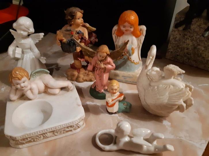 Diverse Engelen beeldjes Collectie vaga porseleine engeltje, Diversen, Kerst, Gebruikt, Ophalen of Verzenden