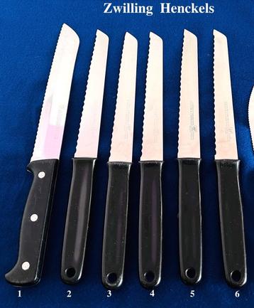 Zwilling Henckels 6x Mes kunststof heft € 5 per stuk Vintage beschikbaar voor biedingen