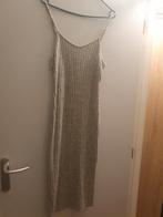 Grijze midi jurk met spaghettibandjes, Kleding | Dames, Ophalen of Verzenden, Maat 36 (S), Grijs, Onder de knie