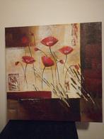 Schilderij met rode bloemen, Antiek en Kunst, Ophalen