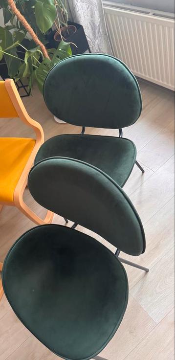 Groene Velvet Stoelen - Set van 2 beschikbaar voor biedingen