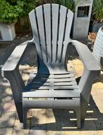 Antraciet tuin loungestoel kunststof, Ophalen, Gebruikt, Kunststof