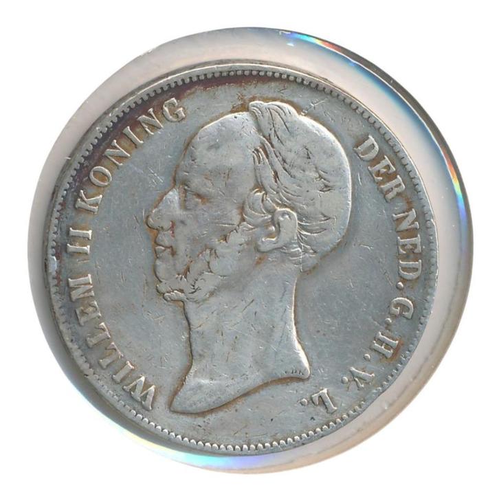 Nederland 2,5 Gulden 1847 Willem II (Fraai), Postzegels en Munten, Munten | Nederland, Losse munt, 2½ gulden, Koning Willem II