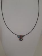 Rabinovich spang collier met fantasiehanger en 3 fluoriet st, Verzenden, Nieuw, Met edelsteen, Zilver