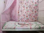 Ikea meegroei bedje, wit metaal, incl matras en lattenbodem, Kinderen en Baby's, Kinderkamer | Bedden, Ophalen, Gebruikt, 70 tot 85 cm