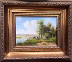 Ollieverf polderlandschap, Antiek en Kunst, Ophalen