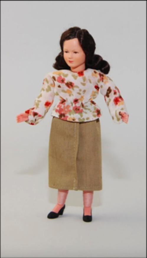 Poppenhuispopje Caco dame modern, Verzamelen, Poppenhuizen en Toebehoren, Nieuw, Popje, Ophalen of Verzenden