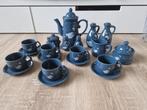Blauw Servies met eendenprint, Huis en Inrichting, Keuken | Servies, Ophalen, Zo goed als nieuw, Overige stijlen, Kop(pen) en/of Schotel(s)