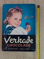 Verkade Chocolade Blik Nostalgisch - Blauw, Ophalen of Verzenden, Zo goed als nieuw