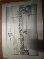 Oude prent van Rotterdam, Antiek en Kunst, Kunst | Etsen en Gravures, Ophalen