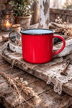 Emaille beker rood, Antiek en Kunst, Antiek | Emaille, Ophalen of Verzenden