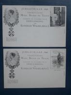 2 briefkaarten 1898, inhuldiging Wilhelmina, Postzegels en Munten, Postzegels | Nederland, Ophalen of Verzenden