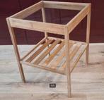 bijzettafeltje -  tafel , Minder dan 55 cm, Gebruikt, Rechthoekig, Hout