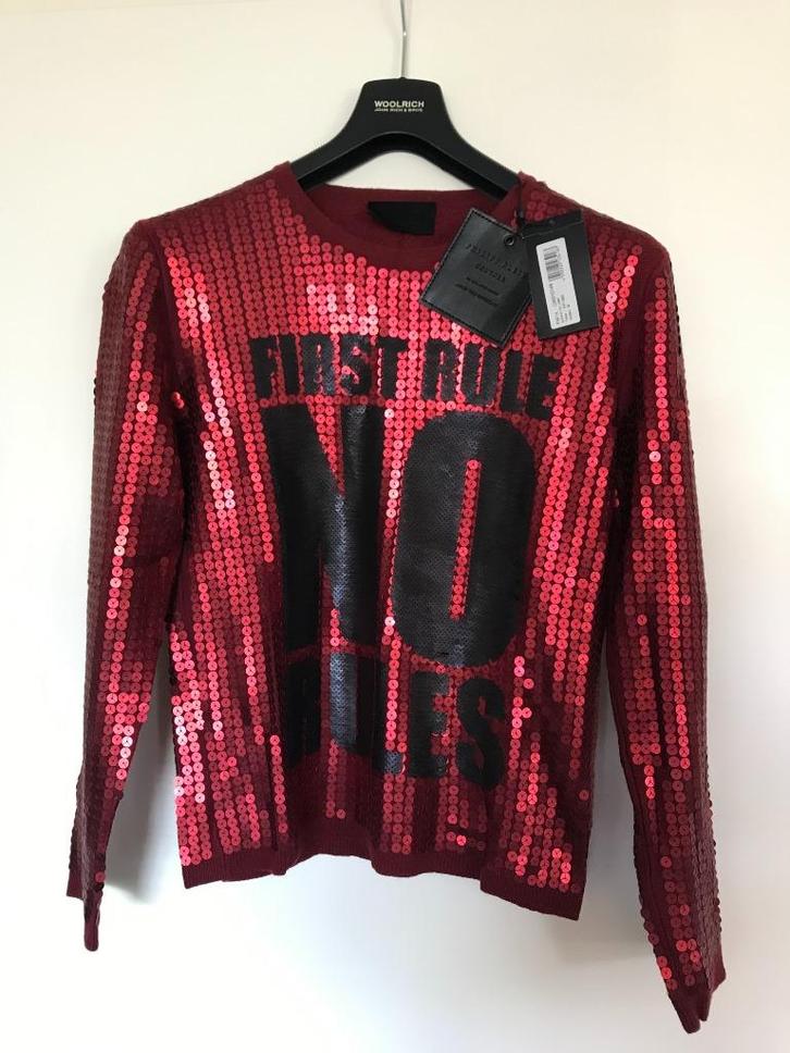 Philipp Plein ‘No Rules’ pullover, Maat M, (Nieuw), Kleding | Dames, Truien en Vesten, Nieuw, Maat 38/40 (M), Rood, Ophalen of Verzenden