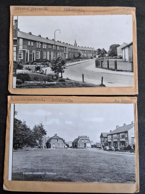 Steenwijkerwold, 2 x glasplaat JosPe, Verzamelen, Ansichtkaarten | Nederland, Ongelopen, Overijssel, 1960 tot 1980, Ophalen of Verzenden