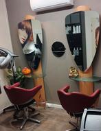 2x Kapperstoel + Spiegel unit- Professionele Inrichting, Ophalen
