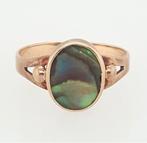 14k Gouden Dameszegelring met Parelmoer - Maat 15, Sieraden, Tassen en Uiterlijk, Ringen, Ophalen of Verzenden, Met edelsteen